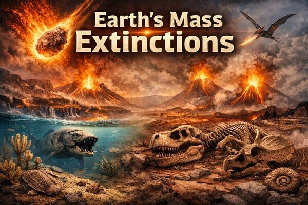 The Earth has undergone many mass extinction events including the "Big Five", each of which killed off over 75% of species.